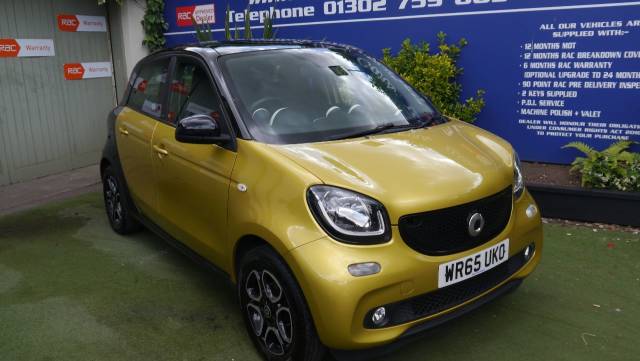 Smart Forfour 1.0 Prime Premium Plus 5dr IDEAL FIRST CAR Hatchback Petrol Yellow